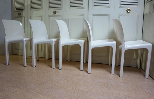 Red Selene Chairs by Vico Magistretti for Heller, 2002s, Set