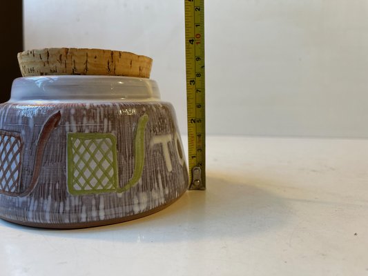 Sgraffito Pipe Tobacco Jar in Ceramic from Laholm Studio, Sweden, 1960s for  sale at Pamono