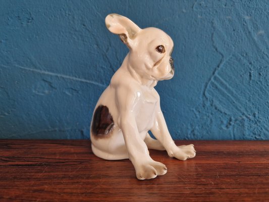 Französische Bulldogge Welpen Figur aus Nymphenburg bei Pamono kaufen