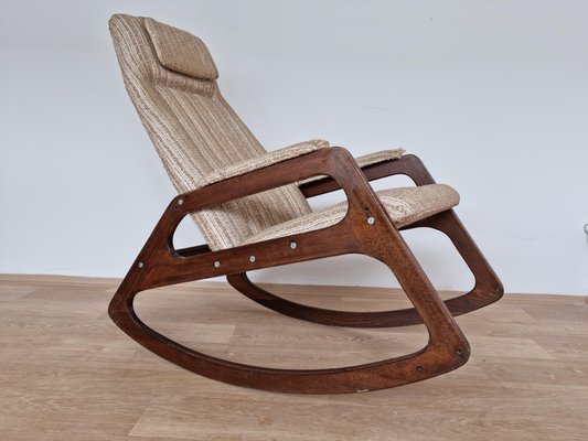 Mid-Century Rocking Chair from Uluv, Czechoslovakia, 1966 for sale