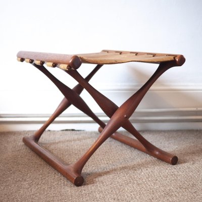 Model 41 Teak Folding Stool by Poul Hundevad Guldhoj 1950s