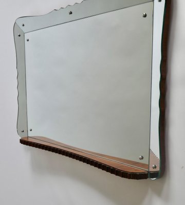 1,5 abgewinkelte Spiegelhalterung mit Spiegel