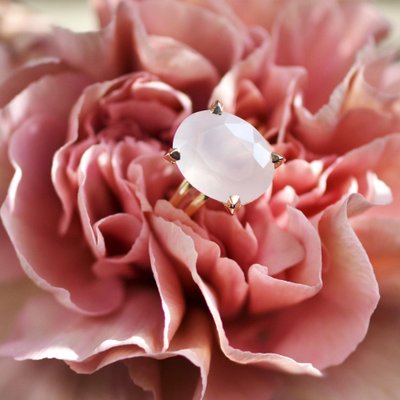 Rose gold deals pink quartz ring