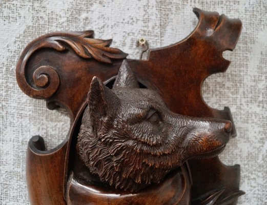 Antique Black Forest Trophy Wall Plaques, 1800s, Set of 2 for sale