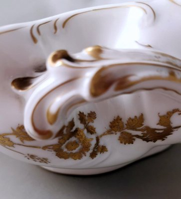 French Porcelain Salad Bowl with Tray from Haviland Limoges