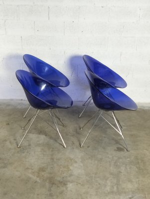 Eros Chairs by Philippe Starck for Kartell 1990s Set of 4 for