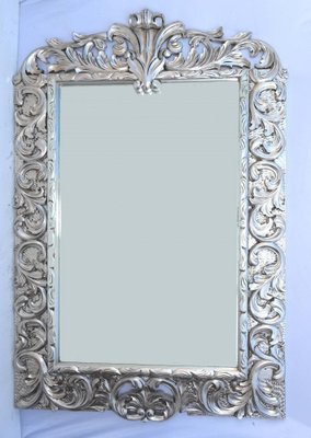 Italian Mirror in Silver Gilt Frame Italian Mirror in Silver Gilt Frame