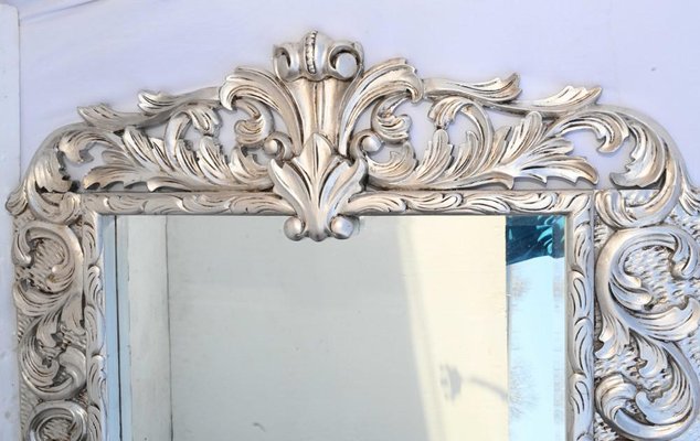Italian Mirror in Silver Gilt Frame Italian Mirror in Silver Gilt Frame