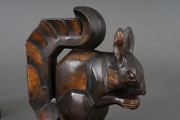 Art Deco Squirrels Bookends by Max Le Verrier, 1930s, Set of 2 for sale at  Pamono