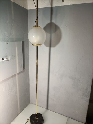 Brass Model Balloon LTE10 Floor Lamp with Beige Base by Luigi