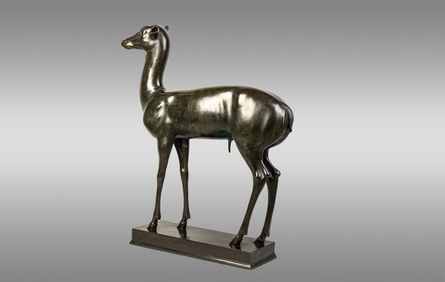 Young Deer Figurine in Patinated Bronze from Chiurazzi Napoli
