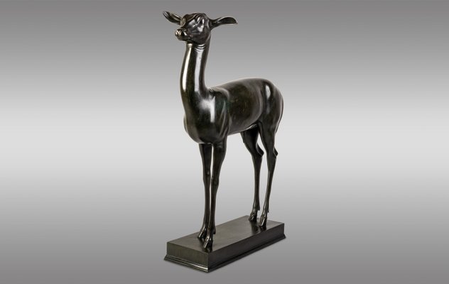 大村洋二朗　Deer of the polychromatic Young Deer Figurine in Patinated Bronze from Chiurazzi Napoli