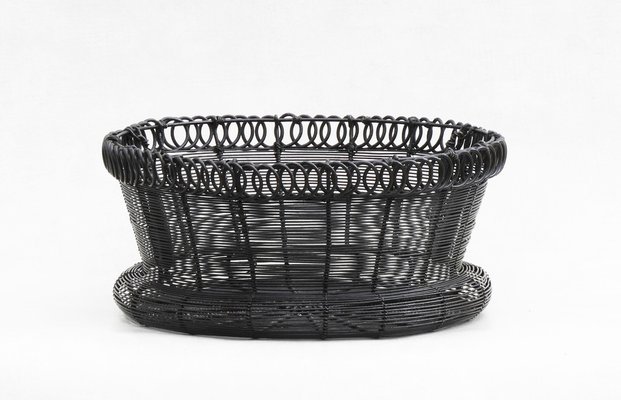 Antique French Woven Wire Basket, 1900 for sale at Pamono