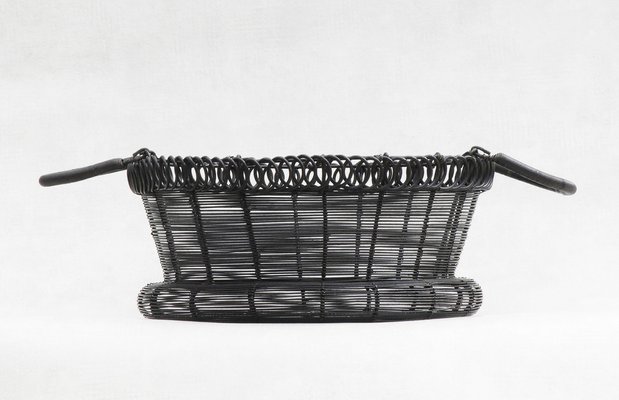 Antique French Woven Wire Basket, 1900 for sale at Pamono