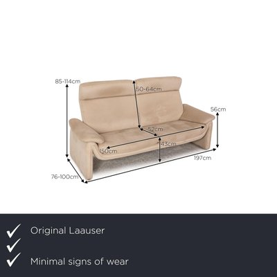 Two Seater Sofa in Beige Fabric from Laaus for sale at Pamono