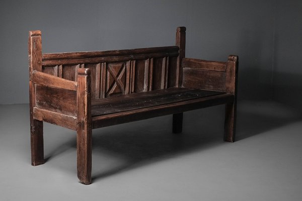 Ornate cheap wooden bench
