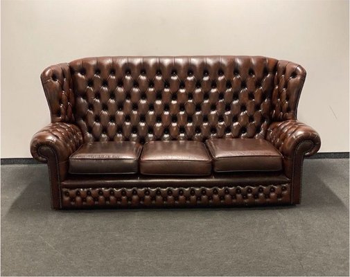 High back leather on sale settee
