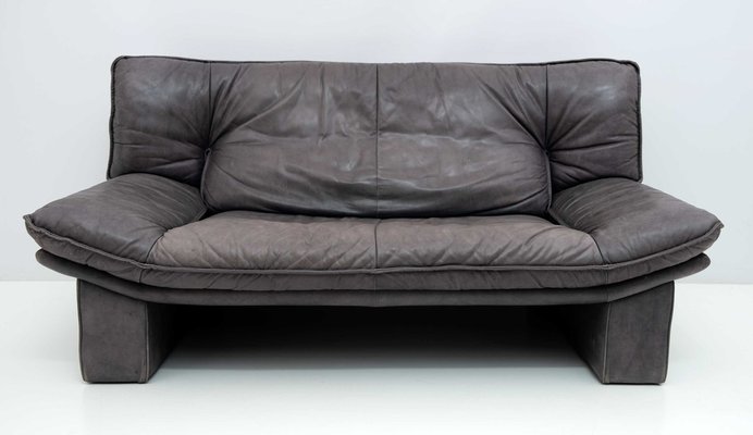 Set of Postmodern Sofa in Italian Leather by Nicoletti Salotti