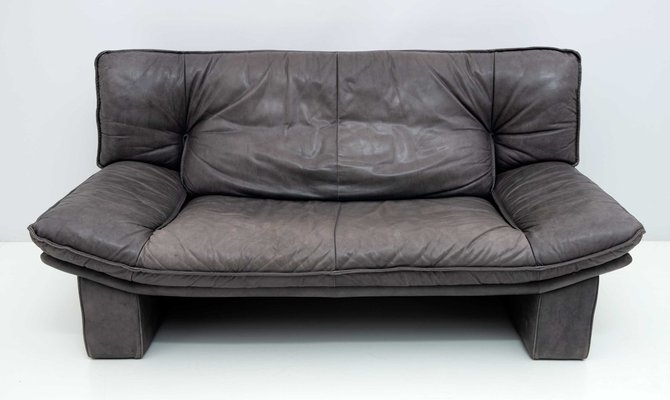 Set of Postmodern Sofa in Italian Leather by Nicoletti Salotti