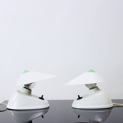 Table Lamp in White Bakelite by Bauhaus Team, 1930s for sale at Pamono