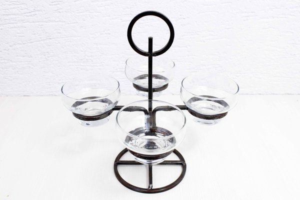 Wrought iron and glass on sale candle holders