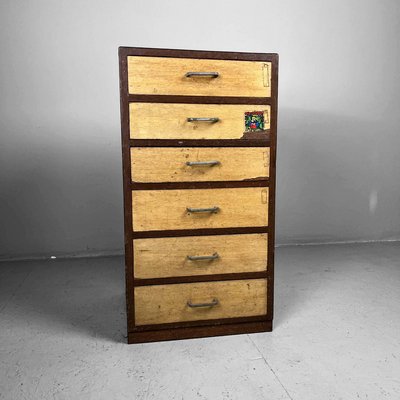 Japanese Wooden Chest of Drawers, 1930s for sale at Pamono
