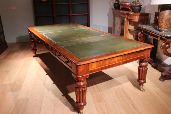 Large Antique Conference Library Table for sale at Pamono