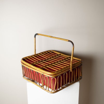 Picknick Besteckhalter aus Bambus, 1960er bei Pamono kaufen