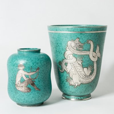 Argenta Vase by Wilhelm Kage from Gustavsberg 1940s for sale at Pamono