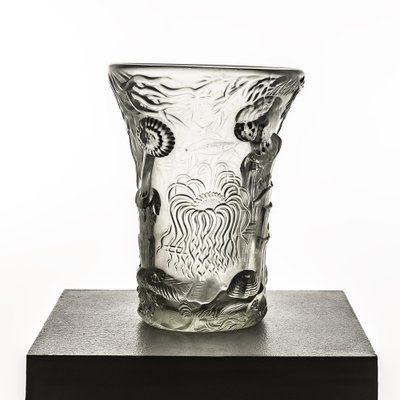 Glass Marine Life Vase attributed to Josef Inwald for Barolac