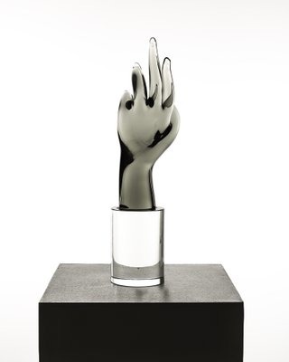 Glass Hand Sculpture by Livio Seguso, 1970s for sale at Pamono