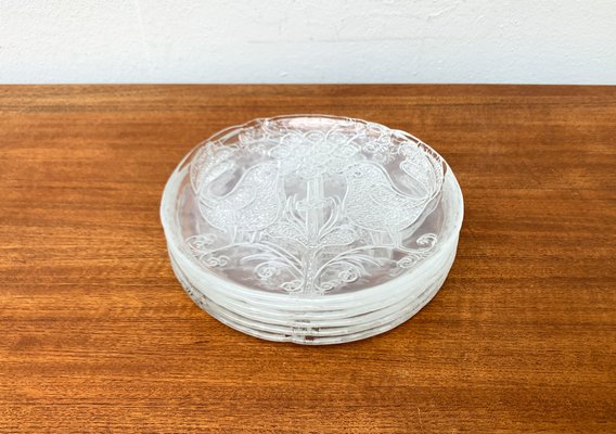 Mid-Century Swedish Glass Plates from Kosta Boda, 1960s, Set of 6