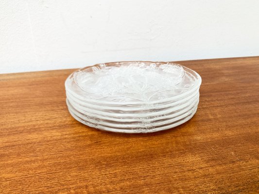 Mid-Century Swedish Glass Plates from Kosta Boda, 1960s, Set of 6