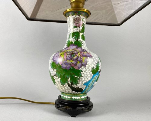Cloisonne lamp antique top
