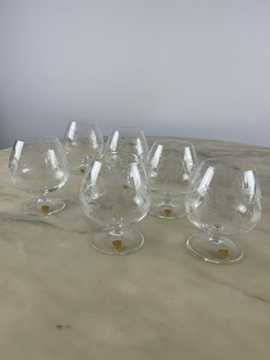 6 verres à cognac en cristal