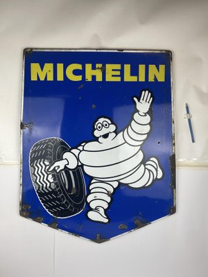 Autocollant Vintage Michelin Pneumatici - Sticker Publicitaire 80's - Made In Italy - Ref L-5