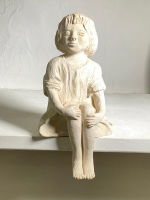 Tableau Art Déco En Plâtre – Femme Avec Enfant – Polychrome – Arnova 293
