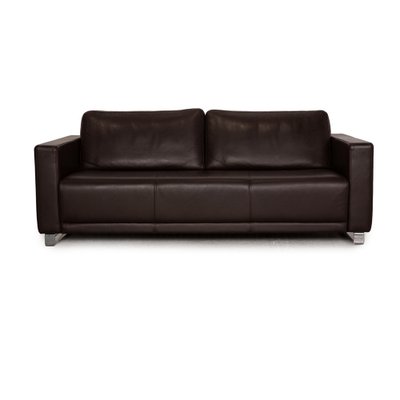 Chocolate brown 2024 leather sofa