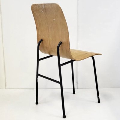 Mid-Century Side Chair in Bentwood Steel, 1950s for sale at Pamono