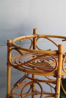 Tragbare italienische Mid-Century Bambus Bar, 1950 bei Pamono kaufen