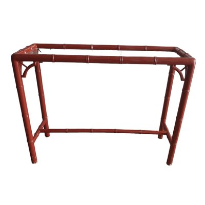 Vintage bamboo console table deals