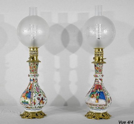 Napoleon III Oil Lamps Set of 2 for sale at Pamono