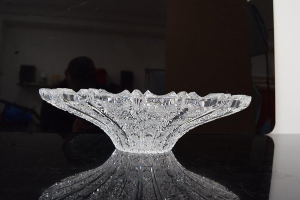 Vintage Bowl in Cut Crystal Glass, 1960s