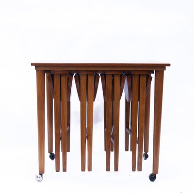 Vintage Nesting Teak Tables attributed to Poul Hundevad for Novy