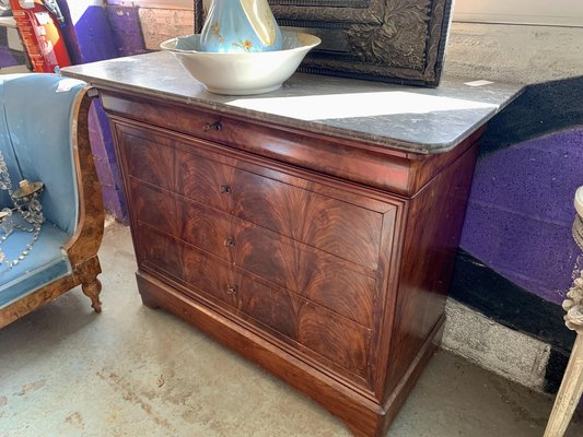 Louis Philippe Dresser in Flammmed Mahogany for sale at Pamono