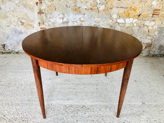 Round mid century dining table with leaf deals