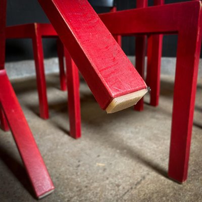 80’ｓ■SCHLAPP MOBEL■CANTOチェア　2脚セット　ドイツ　椅子 Large Vintage Wooden Canto Chair by Schlapp Möbel for sale