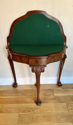 Vintage Figured Walnut Card Table, 1920 for sale at Pamono