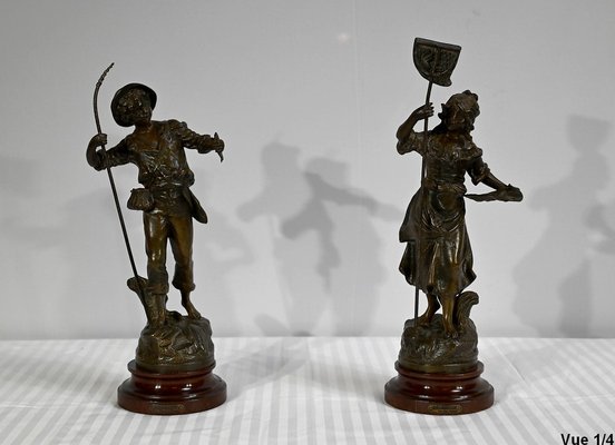 G.Maxim, Le Pêcheur et la Pêcheuse, Early 1900s, Regula, Set of 2