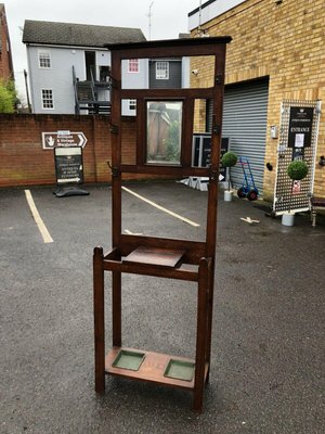 Edwardian Oak Coat Stand in Light Oak for sale at Pamono